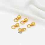 Confezione da 10 mini ciondoli placcati in oro color sabbia con anelli per braccialetti fai da te e creazione di gioielli con perline, Round Bead 4mm, Lotus 8.8x5mm, Round Bead 5.9mm, Lotus Pod 9 x 6.7mm, Bell 8.7x7.4mm, Gold Ingot 11.5x10.3mm         ...