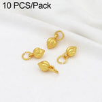 Confezione da 10 mini ciondoli placcati in oro color sabbia con anelli per braccialetti fai da te e creazione di gioielli con perline, Round Bead 4mm, Lotus 8.8x5mm, Round Bead 5.9mm, Lotus Pod 9 x 6.7mm, Bell 8.7x7.4mm, Gold Ingot 11.5x10.3mm         ...