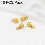 Confezione da 10 mini ciondoli placcati in oro color sabbia con anelli per braccialetti fai da te e creazione di gioielli con perline, Round Bead 4mm, Lotus 8.8x5mm, Round Bead 5.9mm, Lotus Pod 9 x 6.7mm, Bell 8.7x7.4mm, Gold Ingot 11.5x10.3mm         ...