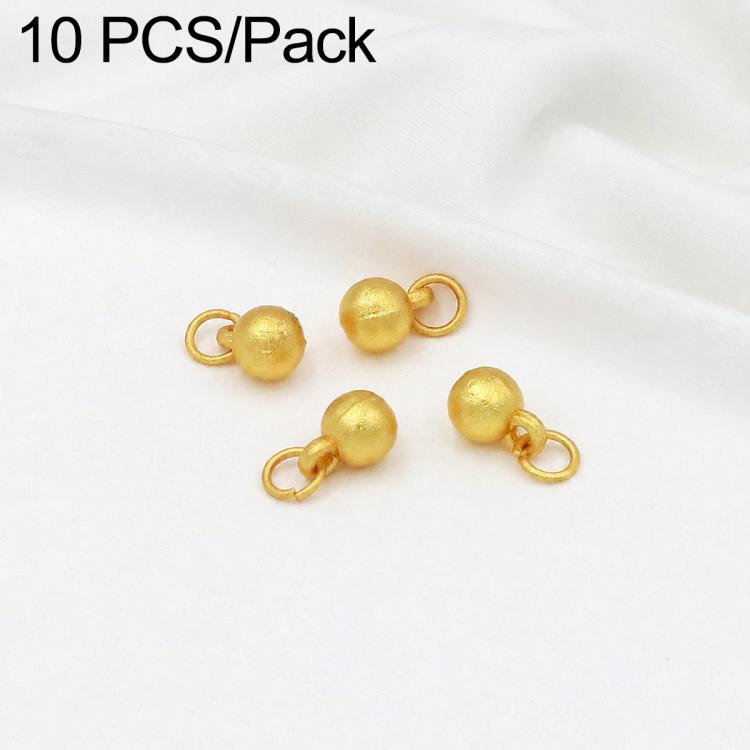 Confezione da 10 mini ciondoli placcati in oro color sabbia con anelli per braccialetti fai da te e creazione di gioielli con perline, Round Bead 4mm, Lotus 8.8x5mm, Round Bead 5.9mm, Lotus Pod 9 x 6.7mm, Bell 8.7x7.4mm, Gold Ingot 11.5x10.3mm         ...