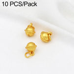 Confezione da 10 mini ciondoli placcati in oro color sabbia con anelli per braccialetti fai da te e creazione di gioielli con perline, Round Bead 4mm, Lotus 8.8x5mm, Round Bead 5.9mm, Lotus Pod 9 x 6.7mm, Bell 8.7x7.4mm, Gold Ingot 11.5x10.3mm         ...