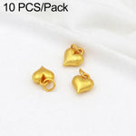Confezione da 10 mini ciondoli placcati in oro color sabbia con anelli per braccialetti fai da te e creazione di gioielli con perline, Round Bead 4mm, Lotus 8.8x5mm, Round Bead 5.9mm, Lotus Pod 9 x 6.7mm, Bell 8.7x7.4mm, Gold Ingot 11.5x10.3mm         ...