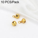 Confezione da 10 mini ciondoli placcati in oro color sabbia con anelli per braccialetti fai da te e creazione di gioielli con perline, Round Bead 4mm, Lotus 8.8x5mm, Round Bead 5.9mm, Lotus Pod 9 x 6.7mm, Bell 8.7x7.4mm, Gold Ingot 11.5x10.3mm         ...