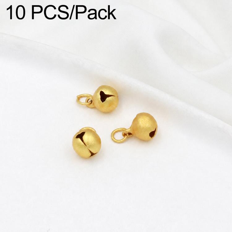Confezione da 10 mini ciondoli placcati in oro color sabbia con anelli per braccialetti fai da te e creazione di gioielli con perline, Round Bead 4mm, Lotus 8.8x5mm, Round Bead 5.9mm, Lotus Pod 9 x 6.7mm, Bell 8.7x7.4mm, Gold Ingot 11.5x10.3mm         ...