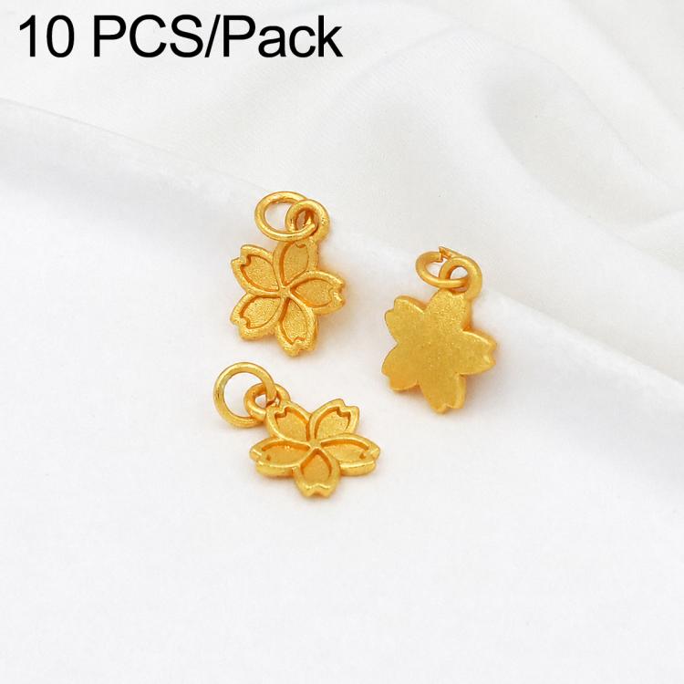 Confezione da 10 mini ciondoli placcati in oro color sabbia con anelli per braccialetti fai da te e creazione di gioielli con perline, Round Bead 4mm, Lotus 8.8x5mm, Round Bead 5.9mm, Lotus Pod 9 x 6.7mm, Bell 8.7x7.4mm, Gold Ingot 11.5x10.3mm         ...