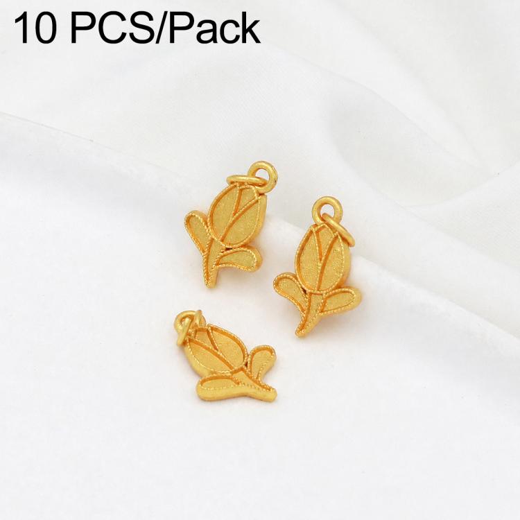 Confezione da 10 mini ciondoli placcati in oro color sabbia con anelli per braccialetti fai da te e creazione di gioielli con perline, Round Bead 4mm, Lotus 8.8x5mm, Round Bead 5.9mm, Lotus Pod 9 x 6.7mm, Bell 8.7x7.4mm, Gold Ingot 11.5x10.3mm         ...