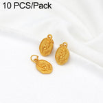 Confezione da 10 mini ciondoli placcati in oro color sabbia con anelli per braccialetti fai da te e creazione di gioielli con perline, Round Bead 4mm, Lotus 8.8x5mm, Round Bead 5.9mm, Lotus Pod 9 x 6.7mm, Bell 8.7x7.4mm, Gold Ingot 11.5x10.3mm         ...