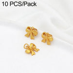 Confezione da 10 mini ciondoli placcati in oro color sabbia con anelli per braccialetti fai da te e creazione di gioielli con perline, Round Bead 4mm, Lotus 8.8x5mm, Round Bead 5.9mm, Lotus Pod 9 x 6.7mm, Bell 8.7x7.4mm, Gold Ingot 11.5x10.3mm         ...