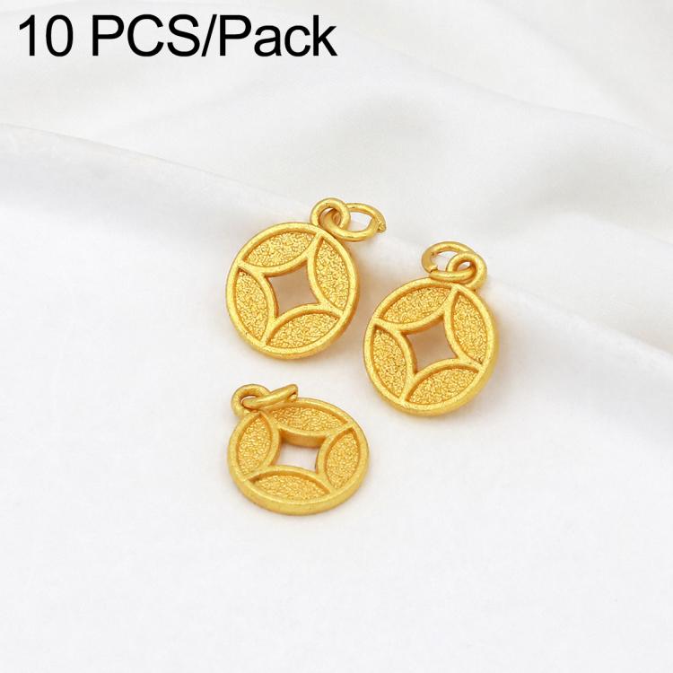Confezione da 10 mini ciondoli placcati in oro color sabbia con anelli per braccialetti fai da te e creazione di gioielli con perline, Round Bead 4mm, Lotus 8.8x5mm, Round Bead 5.9mm, Lotus Pod 9 x 6.7mm, Bell 8.7x7.4mm, Gold Ingot 11.5x10.3mm         ...