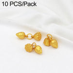 Confezione da 10 mini ciondoli placcati in oro color sabbia con anelli per braccialetti fai da te e creazione di gioielli con perline, Lotus Seed Bud 12.3x6.9mm, Lion Head Coin 15.3x9.6mm, Bell 13.2x9.7mm, Dual Lily of Valley, Lotus Seedpod            ...