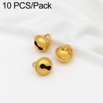 Confezione da 10 mini ciondoli placcati in oro color sabbia con anelli per braccialetti fai da te e creazione di gioielli con perline, Lotus Seed Bud 12.3x6.9mm, Lion Head Coin 15.3x9.6mm, Bell 13.2x9.7mm, Dual Lily of Valley, Lotus Seedpod            ...