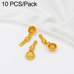 Confezione da 10 mini ciondoli placcati in oro color sabbia con anelli per braccialetti fai da te e creazione di gioielli con perline, Lotus Seed Bud 12.3x6.9mm, Lion Head Coin 15.3x9.6mm, Bell 13.2x9.7mm, Dual Lily of Valley, Lotus Seedpod            ...