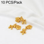 Confezione da 10 mini ciondoli placcati in oro color sabbia con anelli per braccialetti fai da te e creazione di gioielli con perline, Lotus Seed Bud 12.3x6.9mm, Lion Head Coin 15.3x9.6mm, Bell 13.2x9.7mm, Dual Lily of Valley, Lotus Seedpod            ...