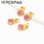 Confezione da 10 mini ciondoli placcati in oro color sabbia con anelli per braccialetti fai da te e creazione di gioielli con perline, Lotus Seed Bud 12.3x6.9mm, Lion Head Coin 15.3x9.6mm, Bell 13.2x9.7mm, Dual Lily of Valley, Lotus Seedpod            ...