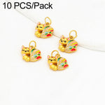 Confezione da 10 mini ciondoli placcati in oro color sabbia con anelli per braccialetti fai da te e creazione di gioielli con perline, Lotus Seed Bud 12.3x6.9mm, Lion Head Coin 15.3x9.6mm, Bell 13.2x9.7mm, Dual Lily of Valley, Lotus Seedpod            ...