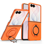 Custodia per telefono con supporto girevole a 360 gradi e chiusura magnetica a libro., For Galaxy Z Flip8 5G