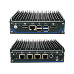 Mini PC industriale Intel Celeron J6412 con quattro porte di rete., without memory, 8GB + 128GB, 8GB + 256GB