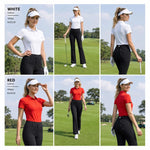 Polo da golf da donna PGM YF881 traspirante ed elasticizzata, S, M, L, XL, XXL