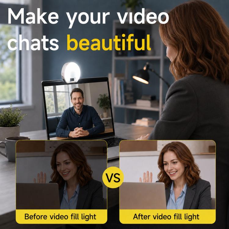 Mini luce di riempimento per selfie ricaricabile D7 con clip