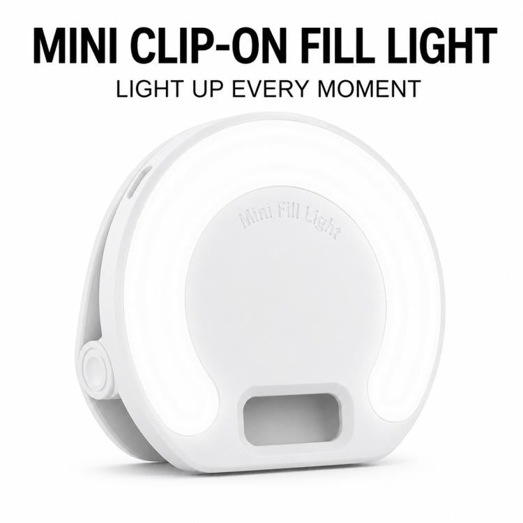 Mini luce di riempimento per selfie ricaricabile D7 con clip