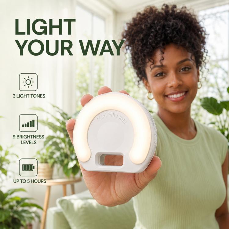 Mini luce di riempimento per selfie ricaricabile D7 con clip