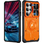 Custodia per telefono Mecha con scorrimento magnetico e protezione per la fotocamera., For Galaxy S26 Ultra 5G, For Galaxy S25 Ultra 5G, For Galaxy S24 Ultra 5G
