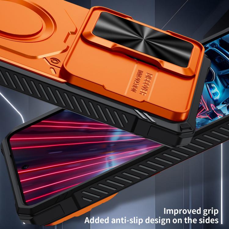 Custodia per telefono Mecha con scorrimento magnetico e protezione per la fotocamera., For Galaxy S26 Ultra 5G, For Galaxy S25 Ultra 5G, For Galaxy S24 Ultra 5G
