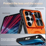 Custodia per telefono Mecha con scorrimento magnetico e protezione per la fotocamera., For Galaxy S26 Ultra 5G, For Galaxy S25 Ultra 5G, For Galaxy S24 Ultra 5G
