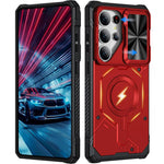 Custodia per telefono Mecha con scorrimento magnetico e protezione per la fotocamera., For Galaxy S26 Ultra 5G, For Galaxy S25 Ultra 5G, For Galaxy S24 Ultra 5G