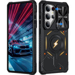 Custodia per telefono Mecha con scorrimento magnetico e protezione per la fotocamera., For Galaxy S23 Ultra 5G