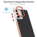 Custodia per telefono ibrida in acrilico e TPU con texture in fibra di carbonio bicolore., For Galaxy S26 FE 5G