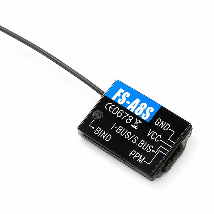 Ricevitore mini FlySky FS-A8S V2 2.4G a 8 canali con uscita PPM i-BUS SBUS