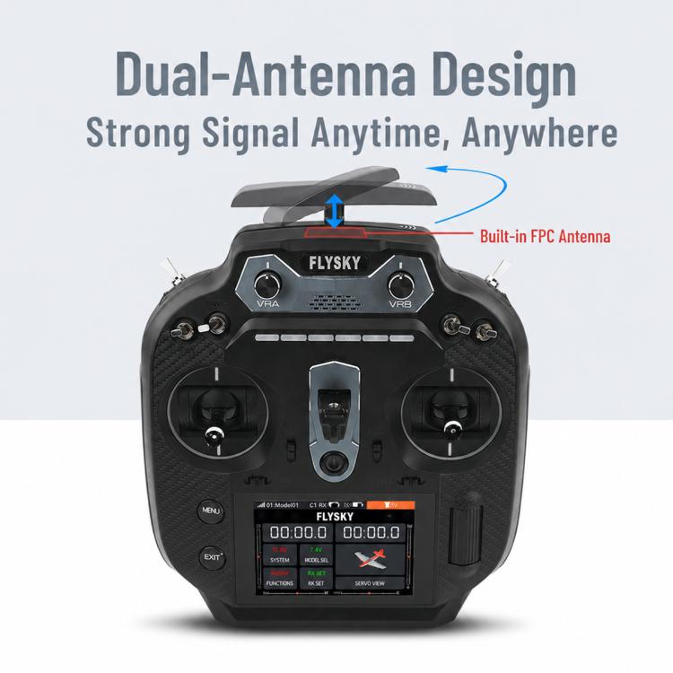 Trasmettitore radio FlySky FS-ST16 a 2,4 GHz con 16 canali e protocollo ANT, FS-ST16 Left + SR8, FS-ST16 Right + SR8, FS-ST16 Double Return + SR8