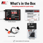 Ricevitore FlySky FS-SR12 a 12 canali 2.4G con doppia antenna per auto, barche, robot e giocattoli radiocomandati ad ala fissa, con protocollo ANT e trasmettitore FS-ST8., FS-SR12