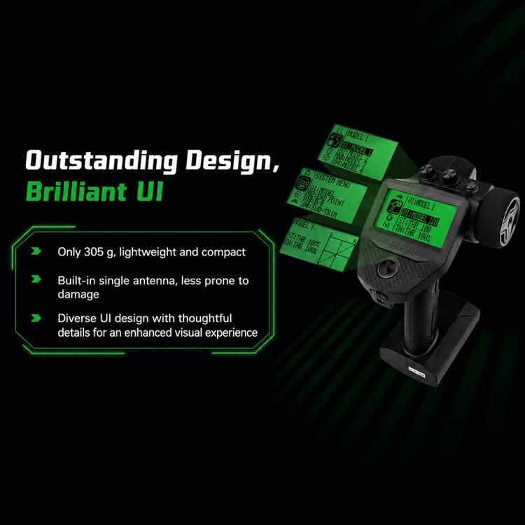 Radiocomando FlySky G7P+ 10 canali RC a 2,4 GHz con display LCD per auto e barche radiocomandate., G7P+