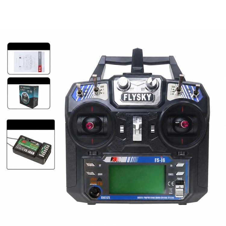 Sistema radio FlySky 2.4GHz 6 canali, trasmettitore e controller RC bidirezionale., I6+IA6B Left Throttle, I6+IA6B Right Throttle, I6 Left No Receiver, I6 Right No Receiver, I6+IA6 Left Throttle, I6+IA6 Right Throttle