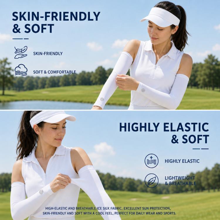 Manicotti da donna PGM XT008 traspiranti, rinfrescanti e con protezione solare, S, M