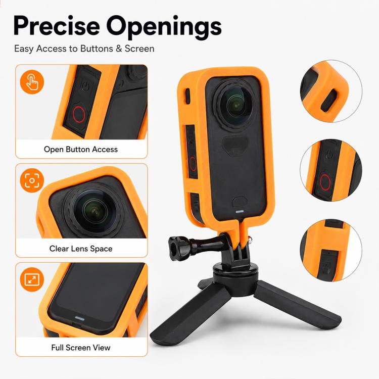 Cornice protettiva per fotocamera con attacco a vite da 1/4, For Insta360 X6