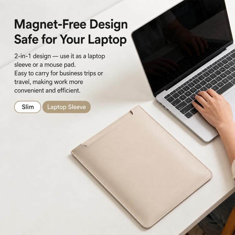 Minimalist Lightweight Vertical PU Laptop Sleeve, for 13.3 inch