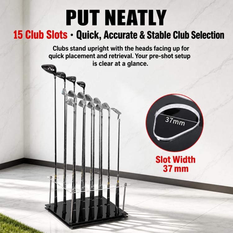 Porta mazze da golf PGM ZJ021 in acrilico, 15 posti