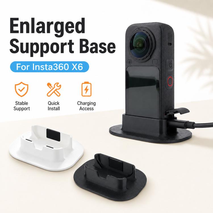 Supporto da tavolo extra-large con base antiscivolo a sgancio rapido per fotocamera, For Insta360 X6