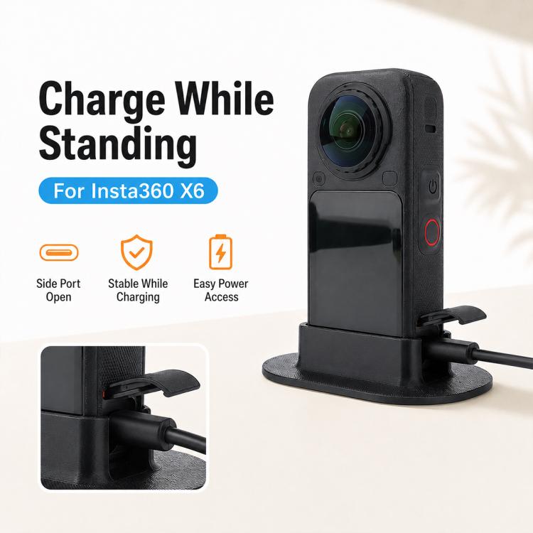Supporto da tavolo extra-large con base antiscivolo a sgancio rapido per fotocamera, For Insta360 X6