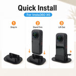 Supporto da tavolo extra-large con base antiscivolo a sgancio rapido per fotocamera, For Insta360 X6