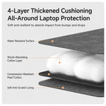 Stylish Padded Laptop Sleeve Minimalist Clutch Organizer, 11 inch, 14 inch, 15.6 inch