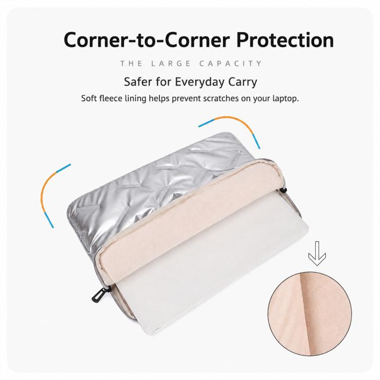 Stylish Padded Laptop Sleeve Minimalist Clutch Organizer, 11 inch, 14 inch, 15.6 inch