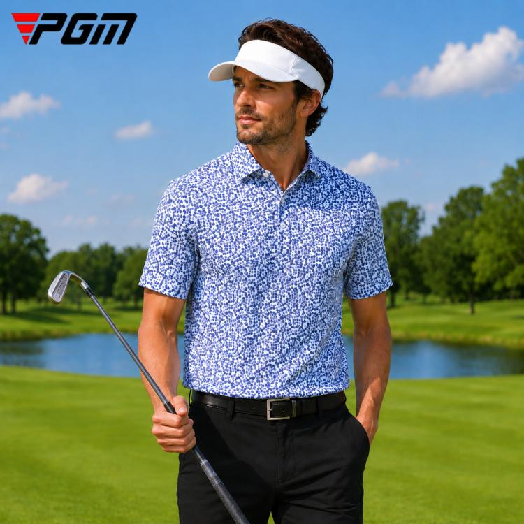Polo da golf elasticizzata traspirante da uomo PGM YF912, M, L, XL, XXL