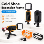 Telaio protettivo per fotocamera con attacco a vite da 1/4 e slitta a caldo., For Insta360 X6