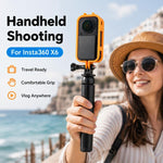 Telaio protettivo per fotocamera con attacco a vite da 1/4 e slitta a caldo., For Insta360 X6