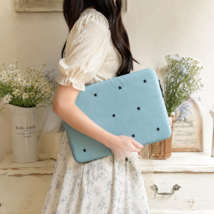 Star-Embroidered Laptop Sleeve Shockproof Protective Case, 13-14 inch, 15-16 inch