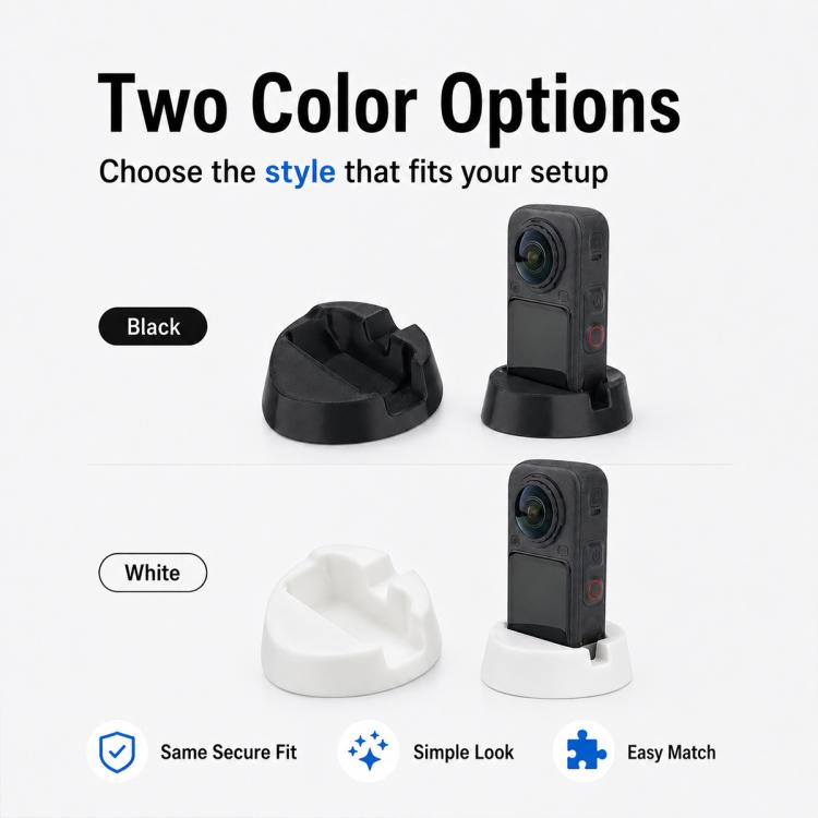 Base antiscivolo in silicone per fotocamera, For Insta360 X6